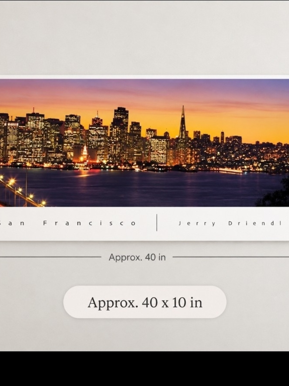 San Francisco Panorama Wall Art Print - Orange and Blue